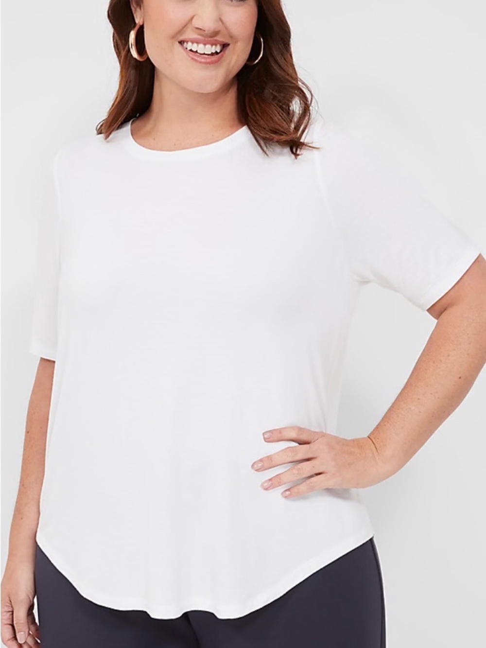 Classic Crewneck Women’s Tee - White - size 18/20 NWT